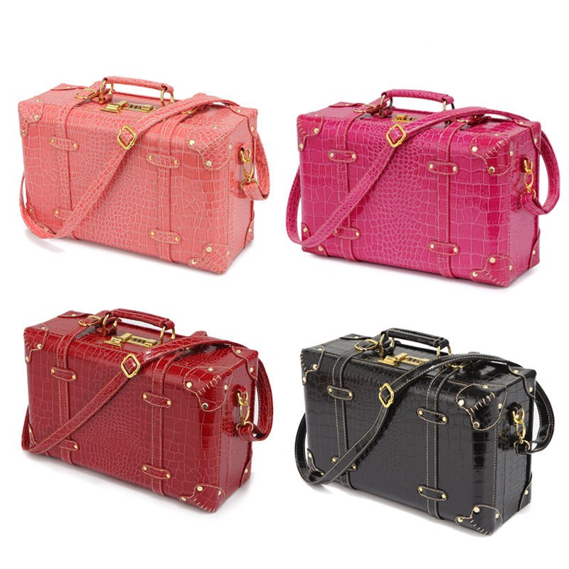 Bride retro red dowry suitcase suitcase wedding luggage case wedding dowry code official box hand