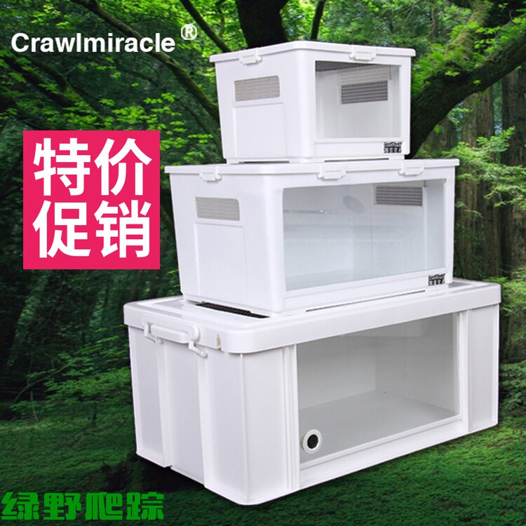 CM Climbing Spotting Reptile Feeding Box Land Tortoise Lizard Lizard hedgehog Snake Hamster Cage Home Crab Acrylic Insulation Vat Large PVC