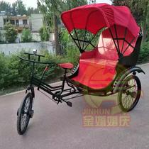 Human foot three-wheeled rickshaw Mountain wheel rickshaw can be changed electric power color can be changed foot rickshaw