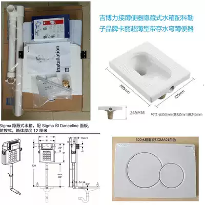 Geberit Laoling series UP300 connection squatting toilet water tank panel squatting package