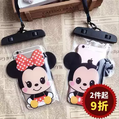 PVC transparent sealed waterproof bag household swimming drifting swimming hot spring universal cartoon mobile phone waterproof bag mobile phone protective cover