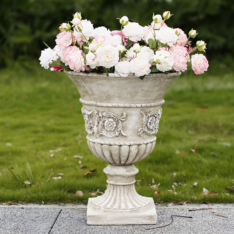 Light extravagant white flower pot Nordic minimalist Large number special Number of floor Balcony Decorate Large Caliber Creative Personality Pendulum