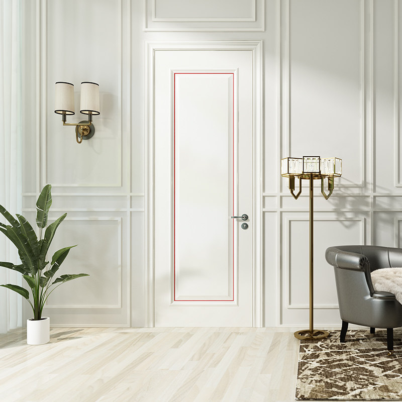 TATA wooden door minimalist indoor bedroom wooden door solid wood composite paint door silent door JO-011A-J TCZ