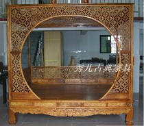 Mahogany moon cave bed solid wood classical canopy bed Ming and Qing furniture flower and bird bed hedgehog rosewood rosewood