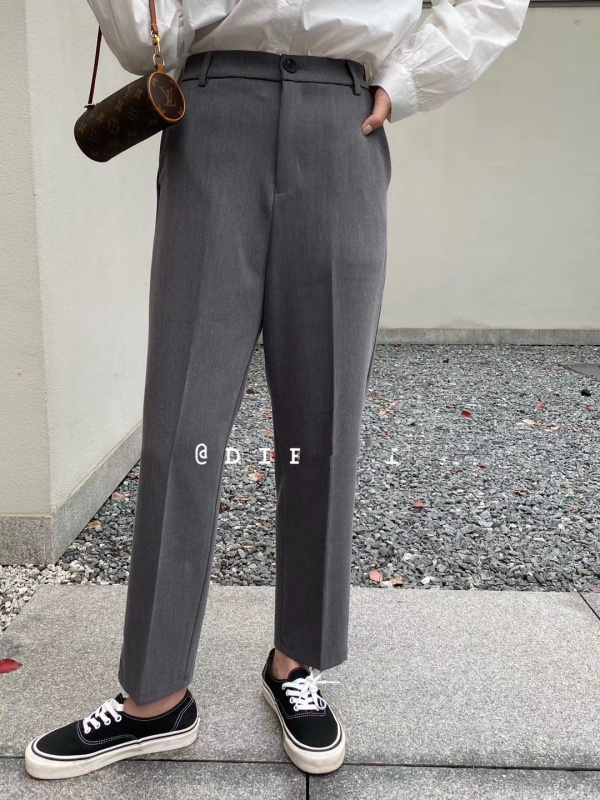 ` 2020 new products D line cut design sense Western pants OL comfort slim fit 90% pants 2062