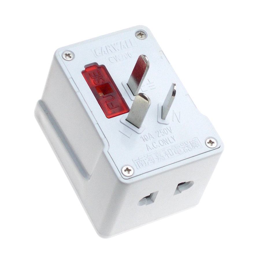 Jia and Guobao 10A 10A 10A 10A universal conversion plug Tri-flat one-to-three multifunction socket with insurance