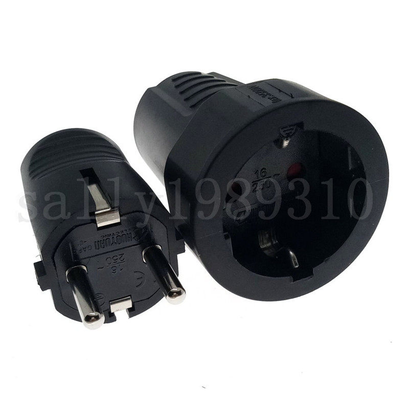 German standard 4 8MM German power extension line of the core corner of the head socket 16A 250V 3500W