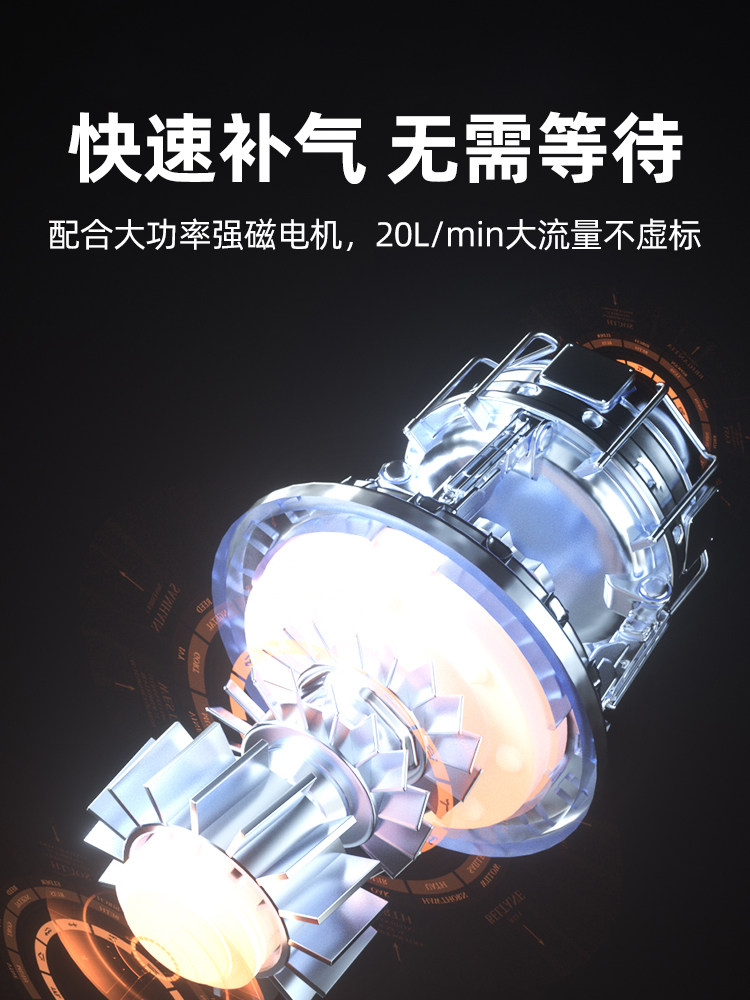 Car Wireless Air Pump, Portable Car Electric Air Pump, Car Tire Pump with Tire Pressure Measurement, Special for Car Use