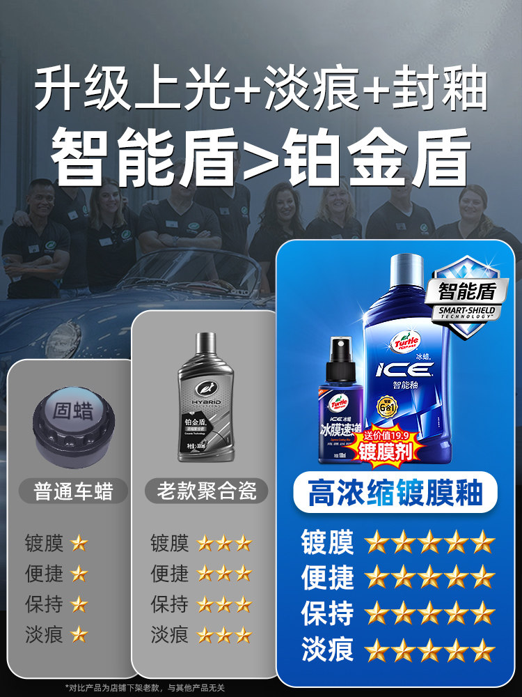 American Turtle Brand Nano Intelligent Glaze Ceramic Ice Wax Coating Agent Crystal Coating Car Liquid Wax Polishing and Waxing