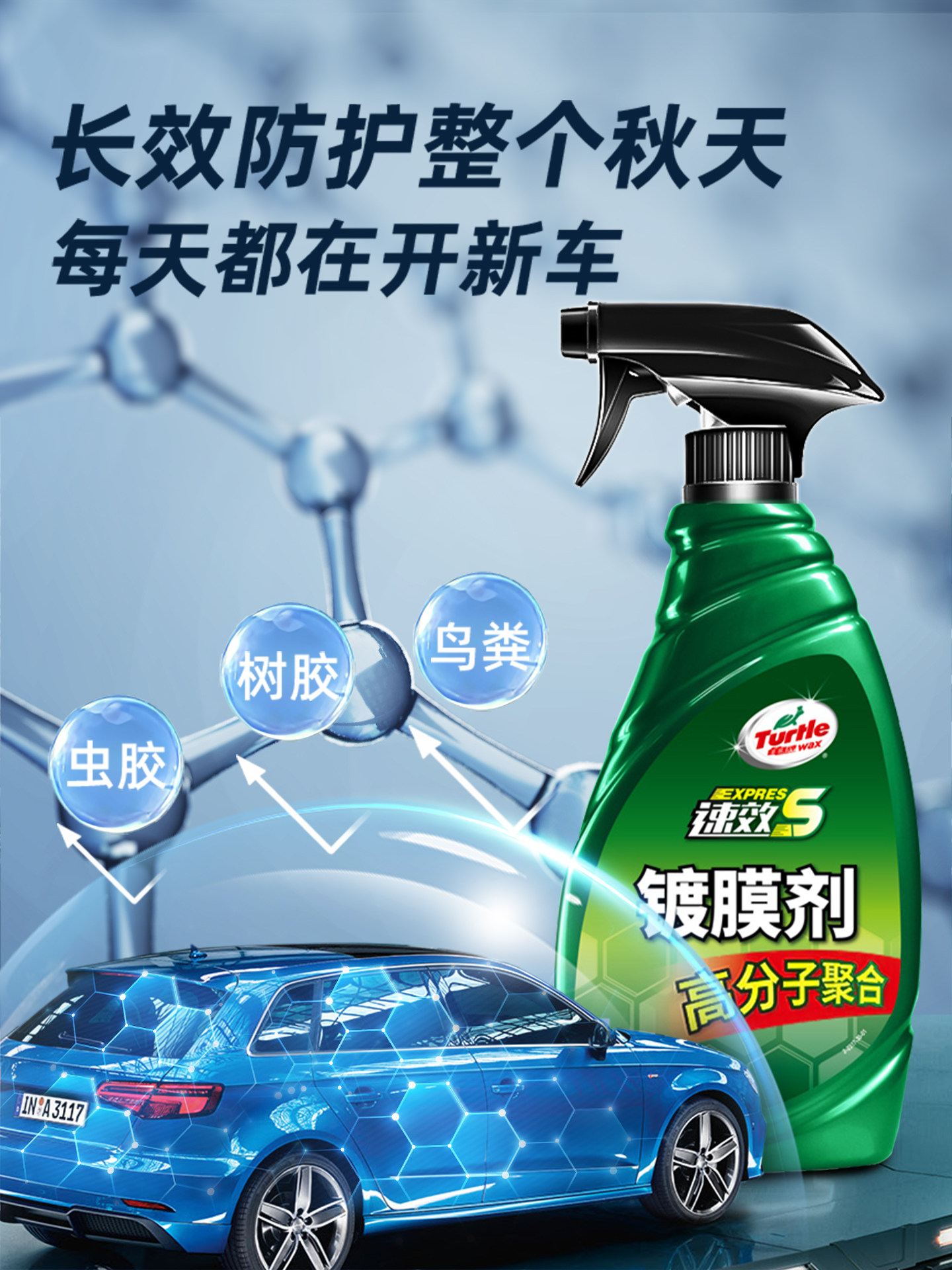 Turtle Wax Car Coating Agent, Car Paint Crystal Nano Liquid, Paint Surface Liquid Car Wax Spray, Waxing Spray, Special for Waxing
