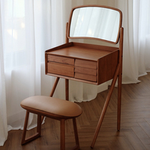 Yizhou building set Small ballet dresser Modern minimalist makeup table Solid wood makeup table Small bedroom small apartment