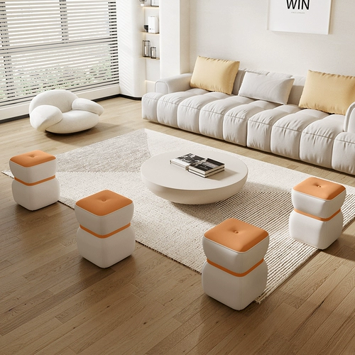 Итальянский легкий роскошный макияж табурет простая главная спальня сета красная туалетная стола маленький стул Дизайнер Гостиная Короткая табуретка табурета табуретки