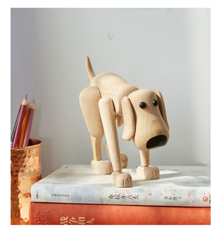 Creative Black Snuff Dog Doll Tabletop Decorations Swing Companion Gift Toy Puppet Birthday Gift Personality Soft Dress