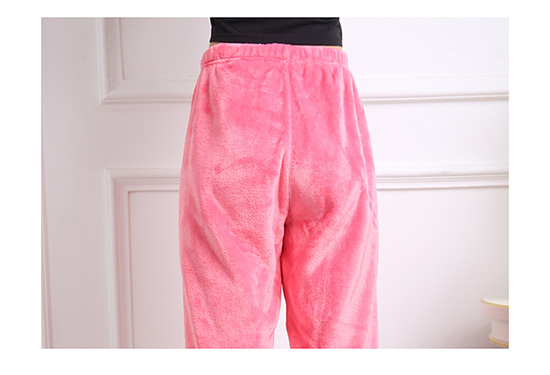 Flannel Pyjama Quần nhung nữ mùa thu và mùa đông dày Quần rộng Kích thước lớn Quần ấm co lại có thể mặc quần đũi nữ