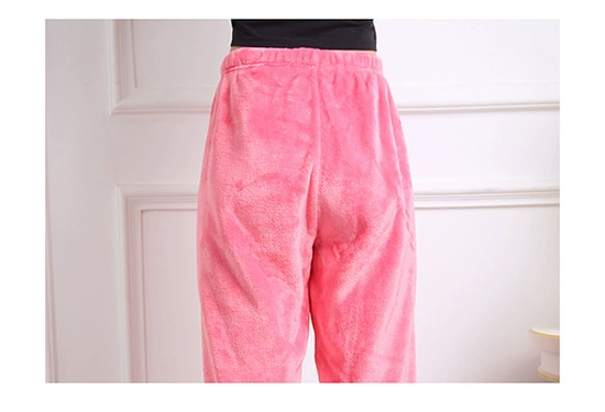 Flannel Pyjama Quần nhung nữ mùa thu và mùa đông dày Quần rộng Kích thước lớn Quần ấm co lại có thể mặc quần tây nữ đẹp