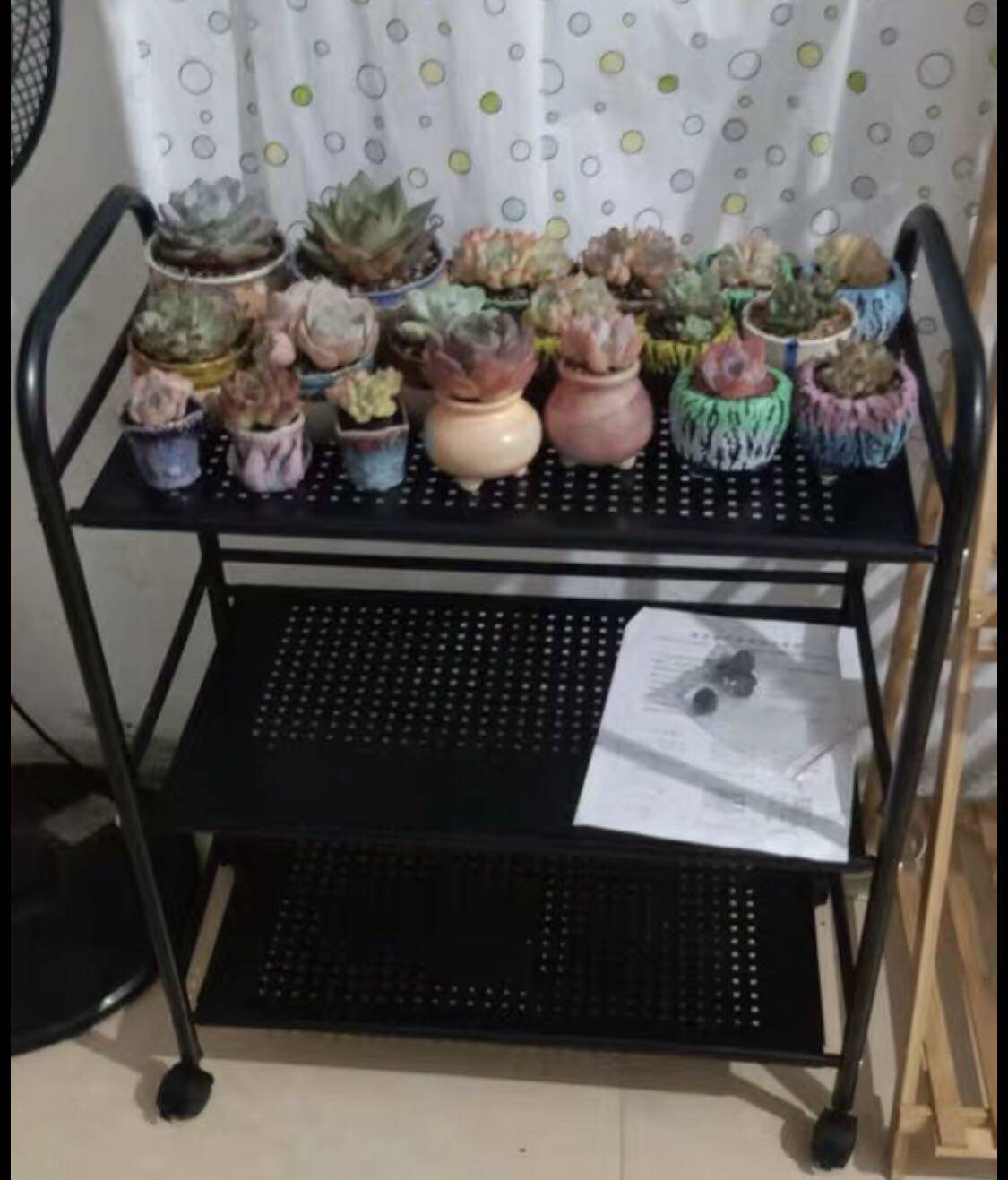 Multi-meaty flower stand hot pot restaurant dish rack three-layer wrought barbecue rack cart meat