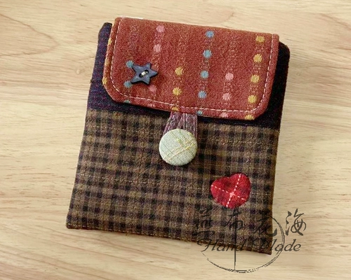 Ткань, бумажник, кошелек, сумка-органайзер, ретро милый пластырь, готовый продукт