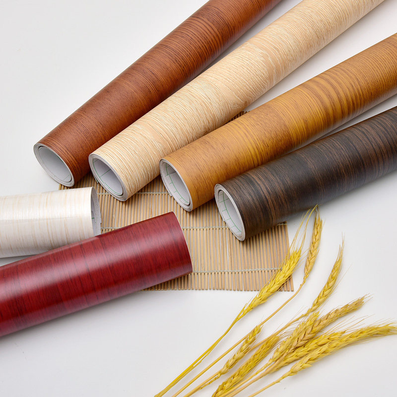 10 m wood grain waterproof sticker Boeing soft sheet self-adhesive wallpaper wardrobe overall cupboard subdesktop old room door home innate renovation