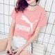 Áo sơ mi nữ tay ngắn PUMA Hummer 2019 hè mới cotton nửa tay áo thể thao cổ tròn áo thun 579406 - Áo phông thể thao áo phông anta