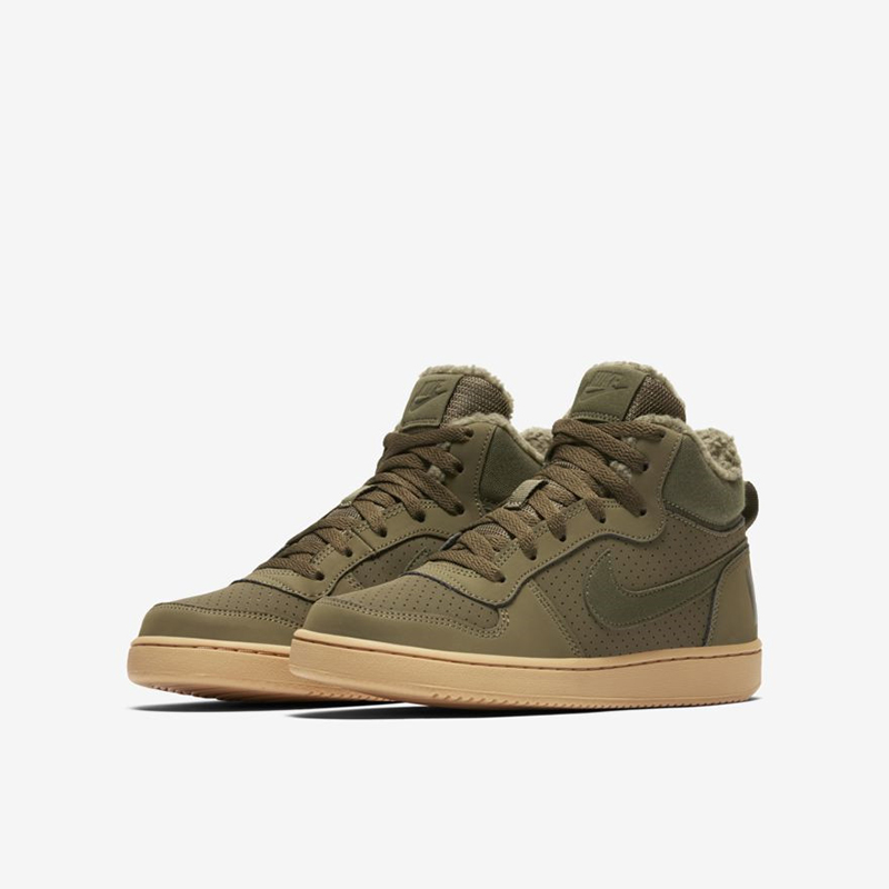 Giày thể thao nam và nữ NIKE Nike 2019 mới COURT trợ giúp cao cộng với giày thể thao nhung ấm áp thông thường AA3458 - Giày dép trẻ em / Giầy trẻ giày nike trẻ em