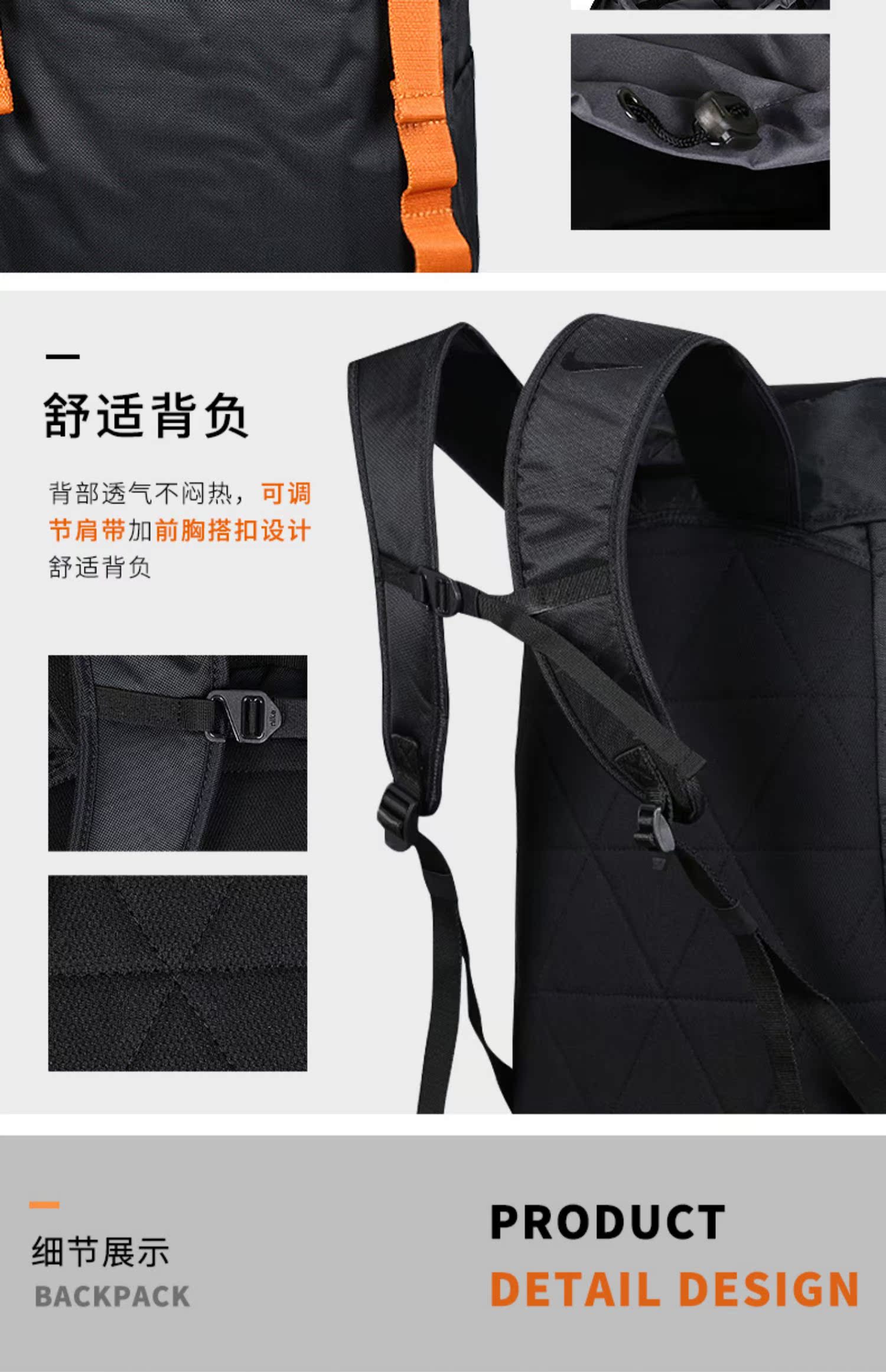 Nike Nike túi đeo vai nam và nữ túi công suất lớn túi sinh viên ba lô túi du lịch leo núi túi thể thao - Ba lô cặp colkids