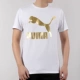 Puma Hummer đôi nam tay ngắn quần áo nữ 2019 hè mới áo thể thao thoáng khí cổ tròn giản dị - Áo phông thể thao