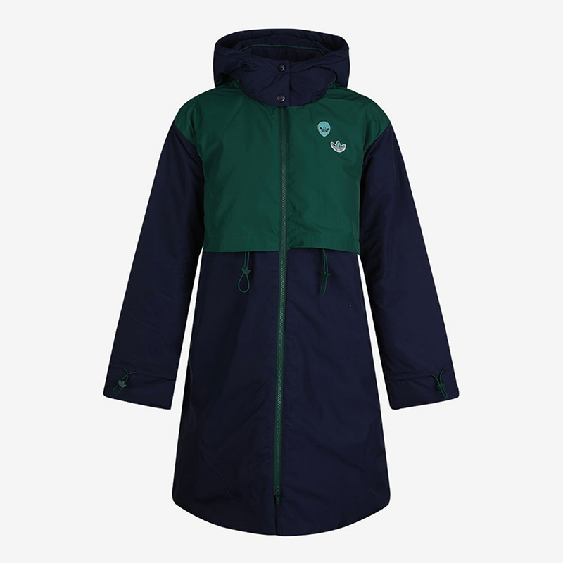 阿迪达斯三叶草羽绒服女2021春季新款保暖休闲服防风运动服GL6405