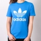 Adidas clover ngắn tay nữ 2019 hè mới thể thao giản dị áo thun cổ tròn thoáng khí CV9889 - Áo phông thể thao