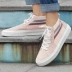 Skechers Giày nữ Skechers 2020 mùa hè mới thoáng khí giày vải thông thường màu hồng giày mid-top chống mòn - Plimsolls