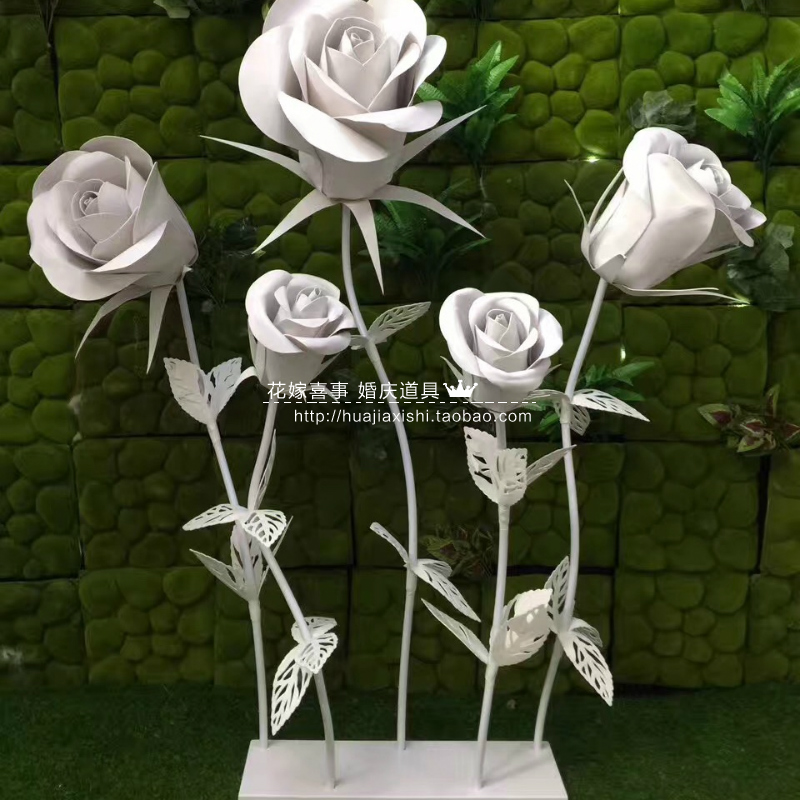 上新2017年新款婚庆道具大型泡沫花朵玫瑰花组合路引橱窗摆件布置