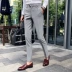 Phong cách mới của nam giới kinh doanh quần âu màu trơn thường xuyên Quần skinny loại không thời trang chống nhăn quần - Quần Quần