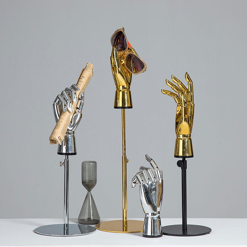 Hand Mold Prop Clothing Shop Window Display Showcase Upscale Plated Gold Silver Fake Hand Model Joint Hand Pendulum-Taobao