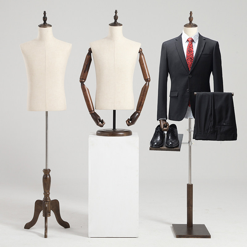 Suit men's mold Special track with full body Western clothes hanger shop window display rack Semi-body Body Clothing Clothing Shop Model Racks