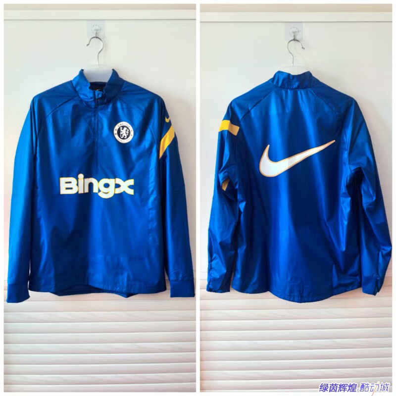 Ct5854 Genuine Nike DIY Chelsea Half-Zip Waterproof Football Training Jacket Raincoat