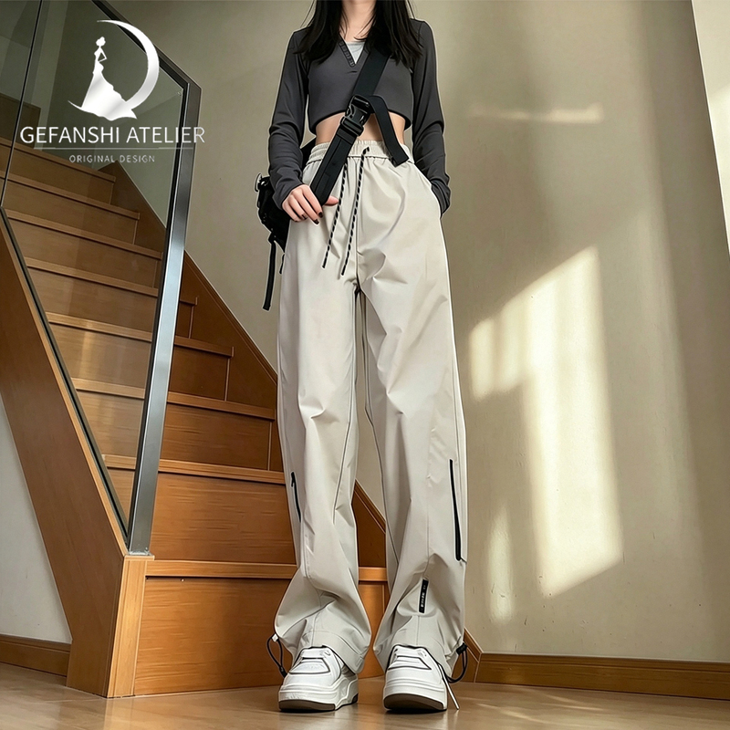 German Gfs Women's Spring and Autumn 2026 High-Waisted Wide-Leg Pants Outdoor Hiking Mountaineering Windproof Waterproof Cargo Pants German Gfs Women's Spring and Autumn 2026 High-Waisted Wide-Leg Pants Outdoor Hiking Mountaineering Windproof Waterproof Cargo Pants