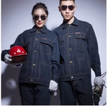 Джинсовый хлопковый износостойкий комбинезон, защита от ожогов, увеличенная толщина