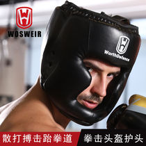 Casque de boxe pour adultes et enfants protection du visage casque de boxe casque Taekwondo Sanda protection de la tête équipement de protection pour lentraînement au combat