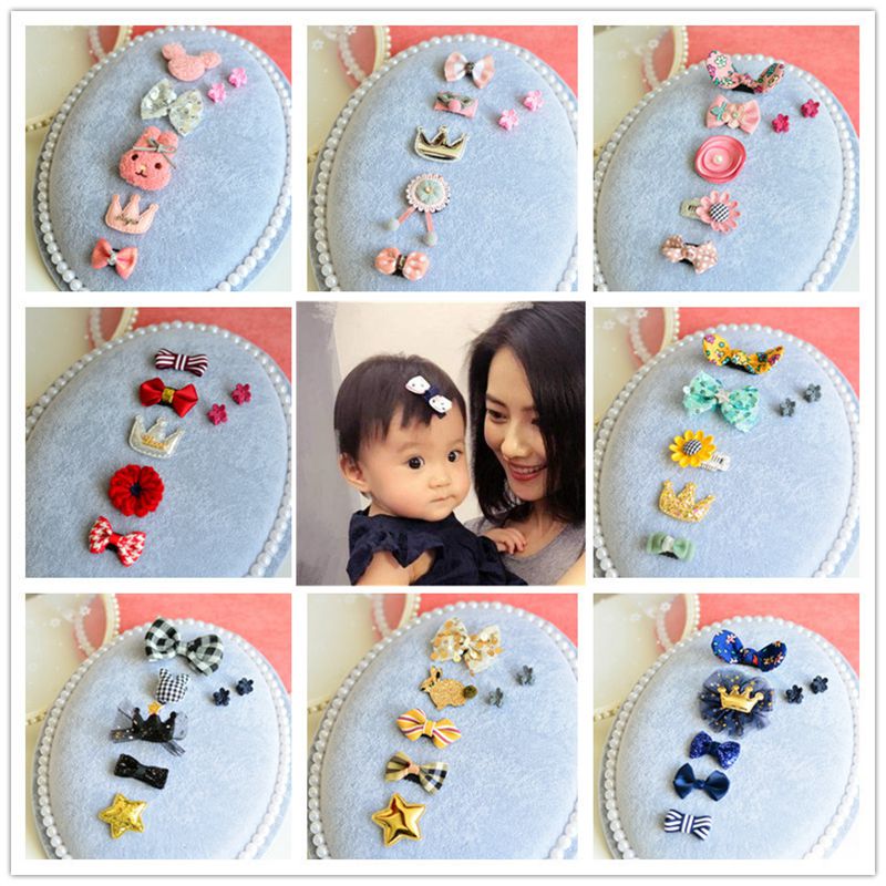 Baby hair clip female hair volume less infant clip headdress baby does not hurt hair sweat hair clip Korean princess cute