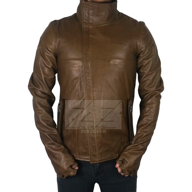 Thunderbolt gloves one-piece leather jacket 24 cowhide brown mocha color SL color leather jacket cafemocha