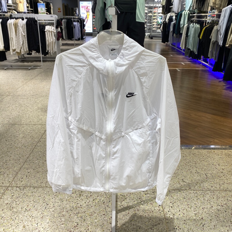 Nike Nike Jacket Men's Summer Hooded Jacket Lightweight Breathable Water-Repellent Windproof Sun Protection Skin Jacket Io9628-100