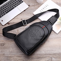 Brand 2021 New brand Chest Bag Men Genuine Leather Large Capacity Single Shoulder Bag Men Casual Cow Leather Skew Satchel