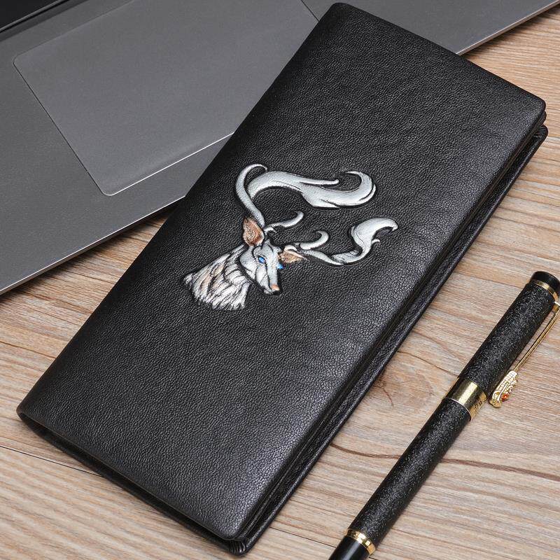 Brand Chapo Van Amanny Men's wallet Long version ultra-thin 2022 Personality new soft cow leather wallet wallet