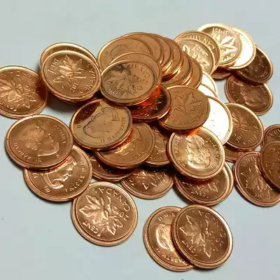 (Any full six pieces) Canadian Maple Leaf Queen head portrait foreign coin diameter 19MM foreign currency