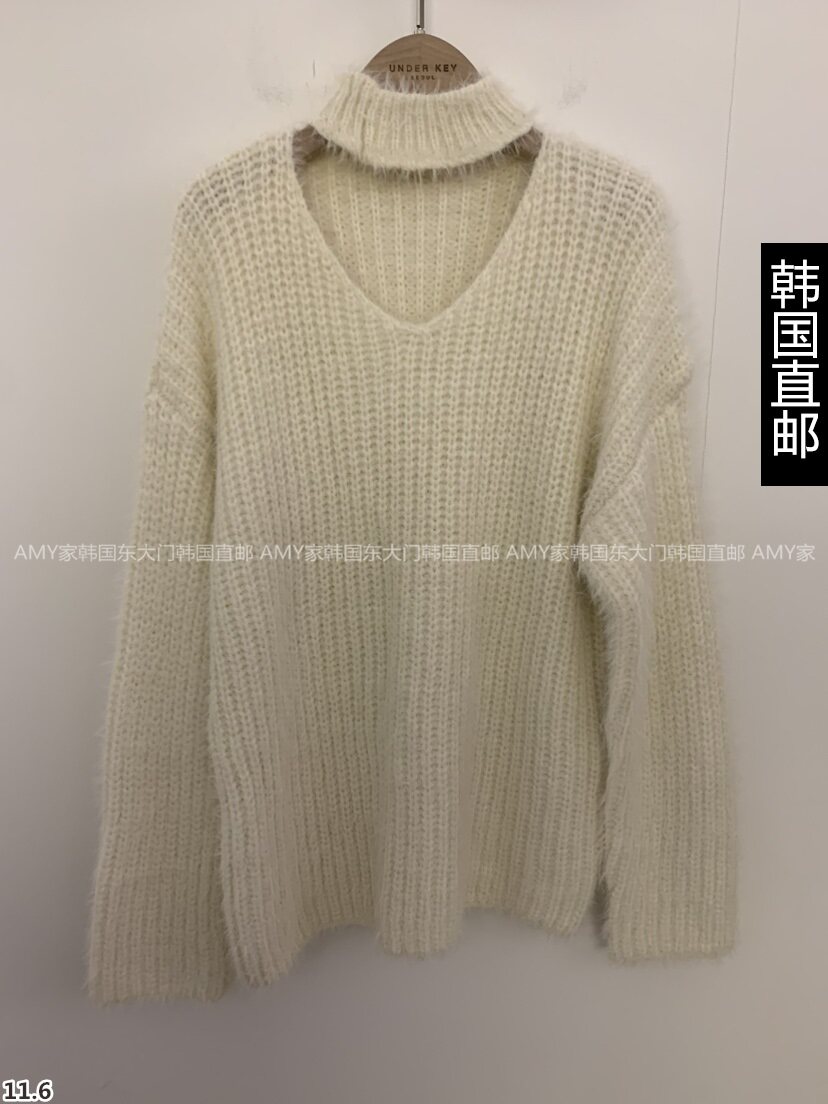 Amy Home Korea Direct mail East gate 2023 Winter fit new UNDER KEY sweater 22030169 -Taobao