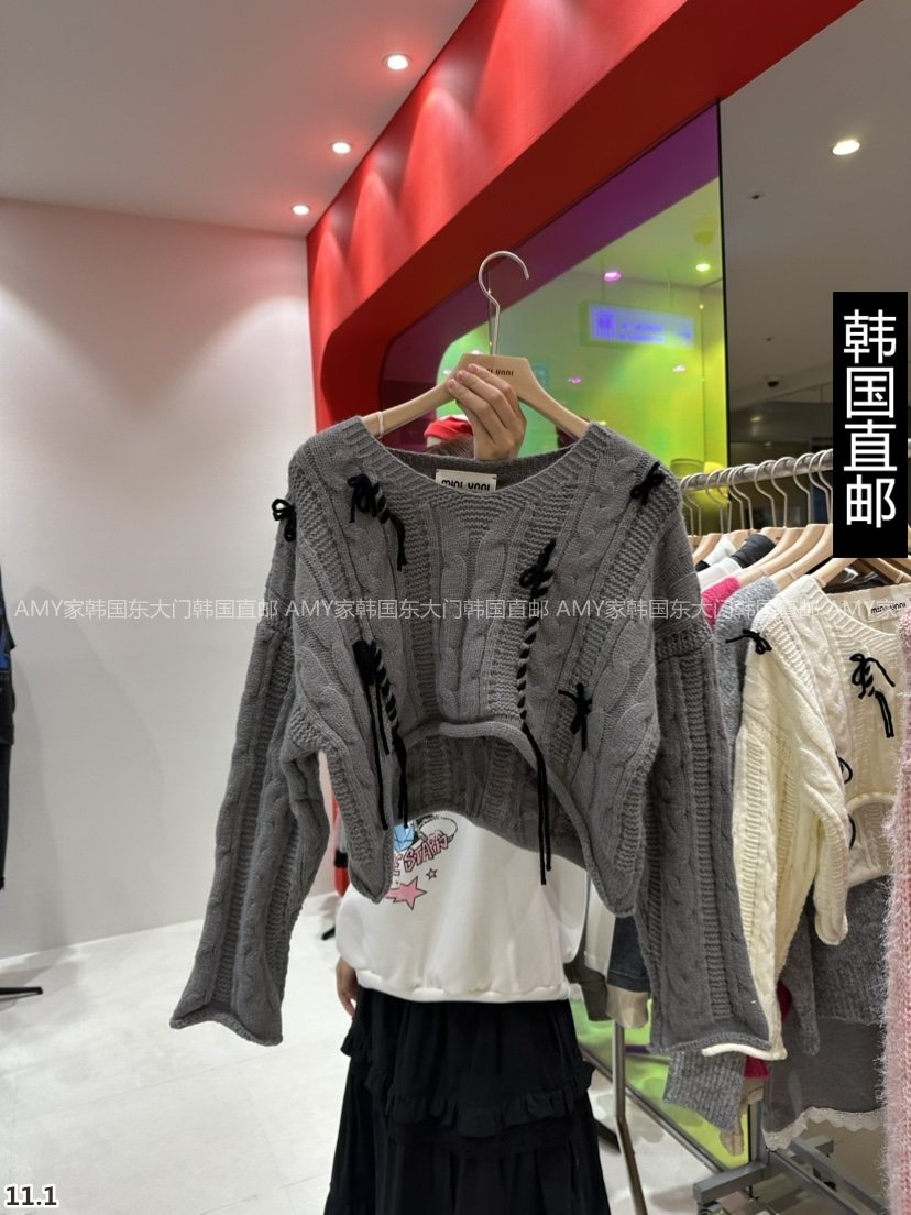 Amy Home Korea Direct mail East gate 2023 Winter fit new MINI UNNI sweater 21300606-Taobao