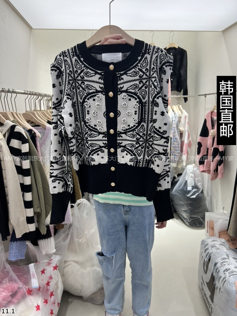 Amy Home Korea Direct mail East gate 2023 Winter fit new LULULALLA sweater 21290132-Taobao