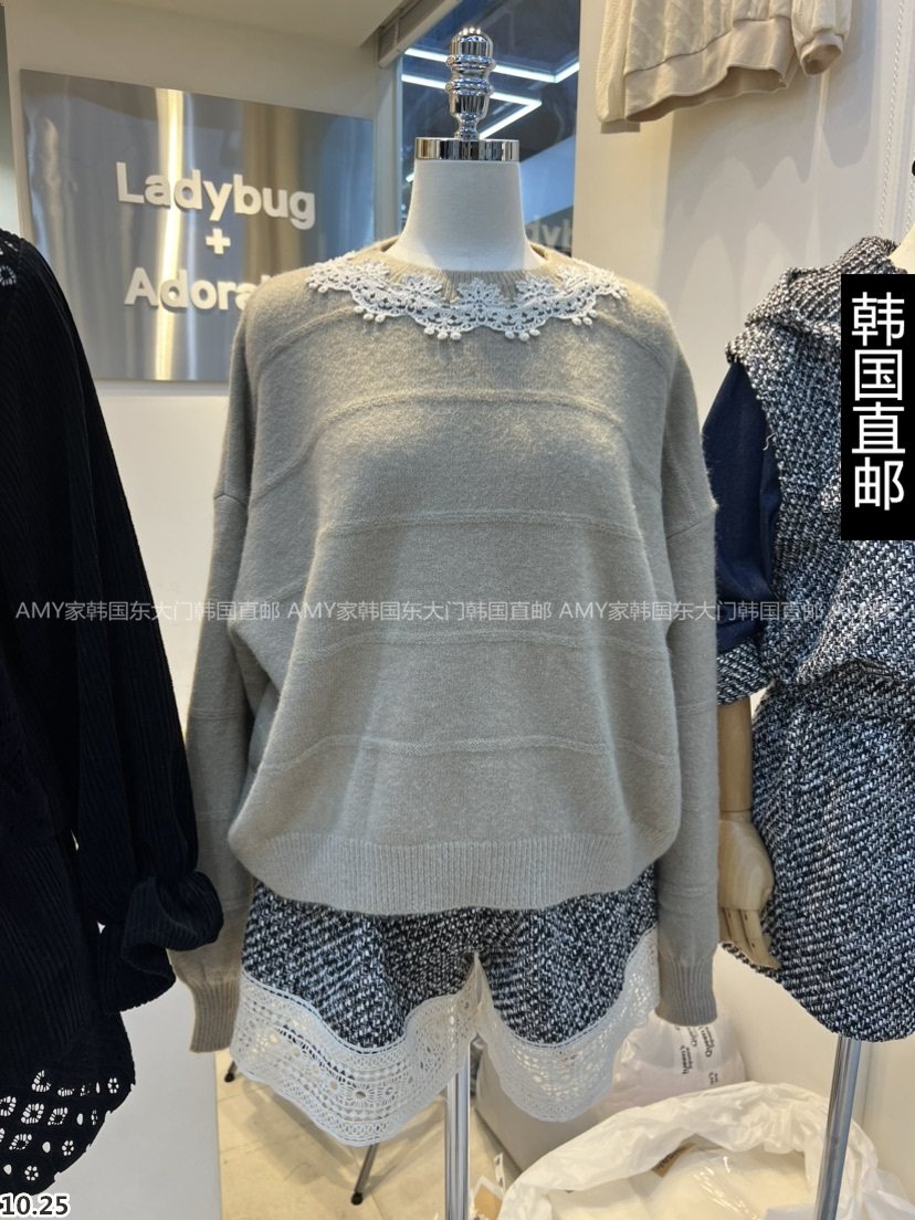 South Korea Direct mail East gate 2023 Winter new LADYBUG ADORABLE SWEATER 21230879-Taobao