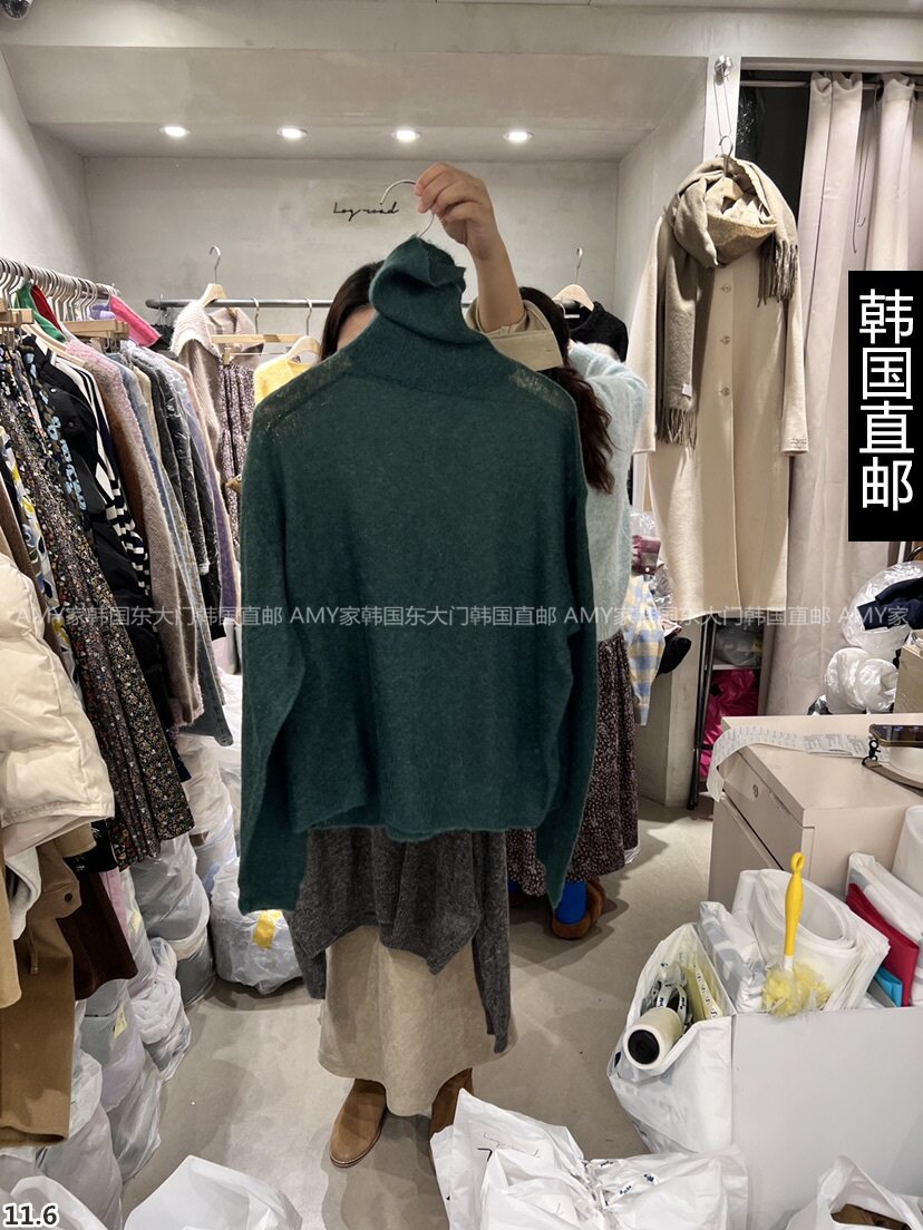 Amy Home Korea Direct Mail East Gate 2023 Winter Dress New LOGROAD Sweater 21310431-Taobao