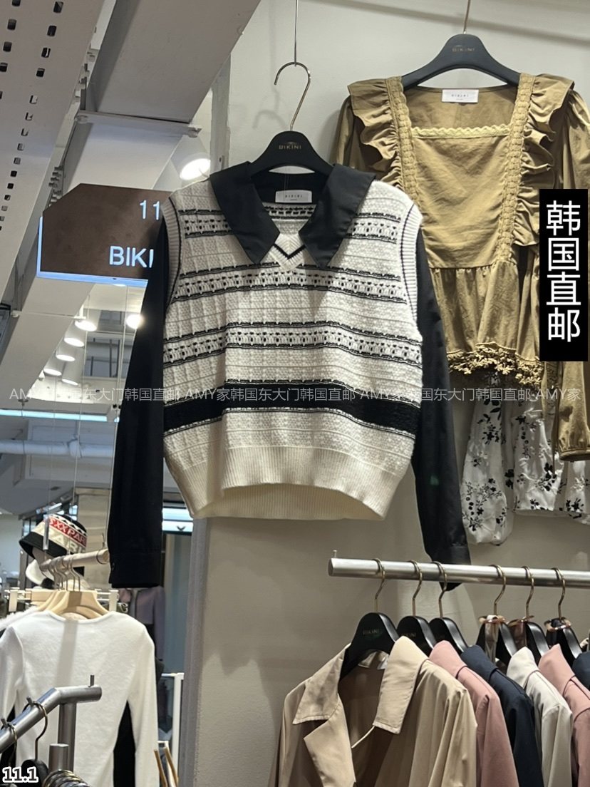 Amy Home Korea Direct mail East gate 2023 Winter fit new X sweater 21300621-Taobao