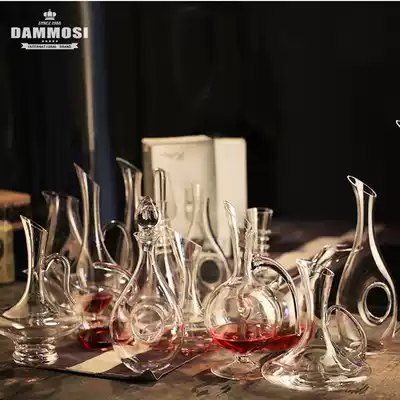 High-end Turkish imported crystal fast red wine jug with lid Wine bottle glass jug set wine set
